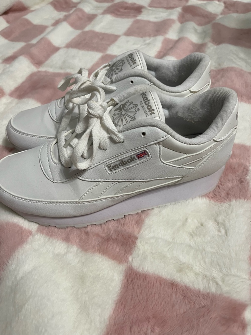 Reebok White Low-Top Leather Sneakers